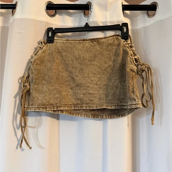 Y2K Pretty Little Things Micro Mini Skirt Lace-Up Festival Coachella - Picture 3 of 13